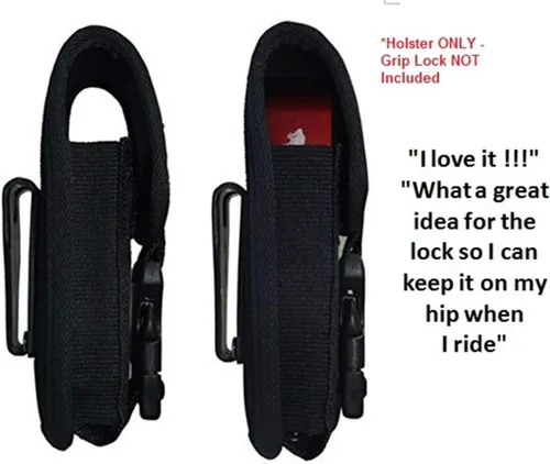 Miniatura 3 de Funda de bloqueo de agarre para motocicleta para BigPantha Grip Lock (y imitaciones de construcción similar). Funda de nailon totalmente probada que
