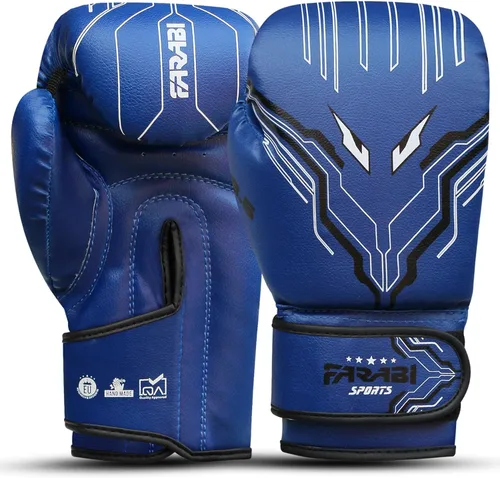 Miniatura 7 de Farabi Sports Guantes de boxeo para niños y niñas, guantes de kickboxing de 6 onzas para jóvenes, guantes de boxeo junior para MMA, Muay Thai, Azul