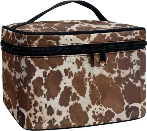 Miniatura 20 de JoyLamoria Bolsa de Maquillaje Portátil Bolsa de Cosméticos de Viaje Bolsa de Maquillaje con Gran Capacidad Bolsa con Cremallera, Aztec Southwestern