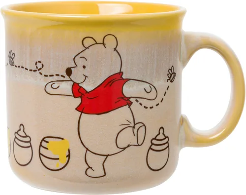 Miniatura 23 de Taza de Campista de Cerámica con Esmalte Reactivo Silver Buffalo Winnie the Pooh con Piglet, Tigger y Eeyore, 20 Onzas Grupo Winnie the Pooh