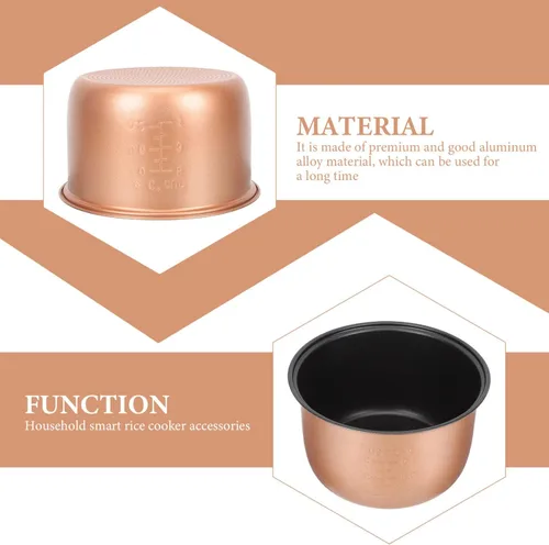 Miniatura 3 de Ciieeo Olla de arroz olla interna de aleación de aluminio Arrocera Tanque interno antiadherente Pastel Pan 2L Revestimiento de cocina Contenedor