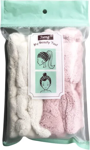 Miniatura 3 de Jseng Pajarita de microfibra para mujer, extramado suave y ultra absorbente, cómoda de lavar, maquillaje, ducha, cuidado de la piel, spa, banda beige