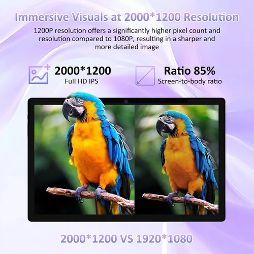 Miniatura 3 de Tablet Android 15 de 14 pulgadas 2025 con lápiz capacitivo, pantalla FHD 2K, 36 GB de RAM 256 GB ROM (1 TB TF), batería de 11580 mAh, MT6769 8
