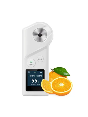 Refractómetro Brix con ATC – Rango de 0–55%, Probador de azúcar portátil para Durian, frutas, jugo, elaboración casera y pruebas de campo