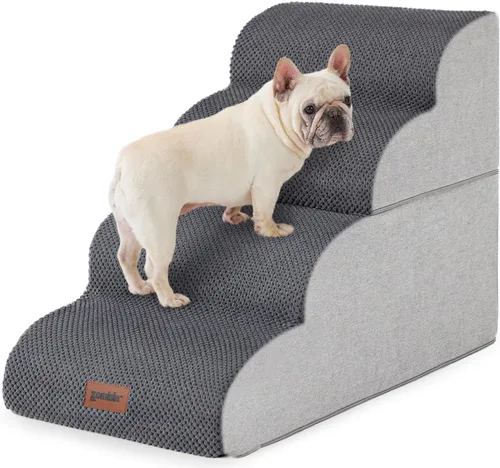 Miniatura 15 de ZOMISIA Escaleras para perros pequeños, escaleras para mascotas para sofá y cama, rampa de espuma 35D para perros con parte inferior antideslizante