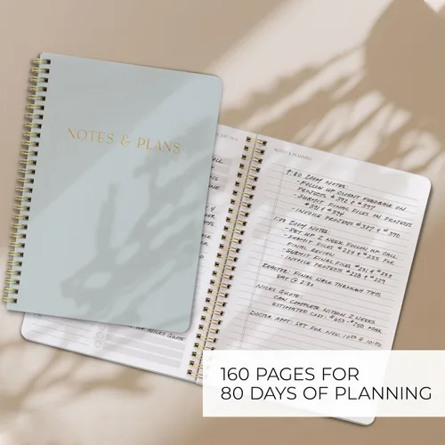 Miniatura 4 de ZICOTO Hermoso planificador diario y cuaderno con horario por hora, bloc de notas estético en espiral para organizar fácilmente tus tareas y citas