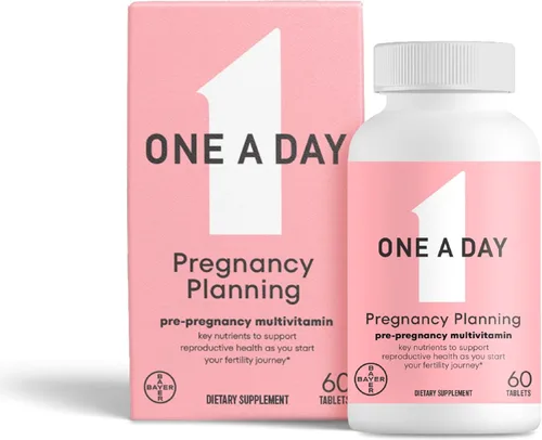 One A Day Multivitamínico prenatal de planificación del embarazo para mujeres, vitaminas preembarazo para mujeres con metilfolato, ácido fólico,