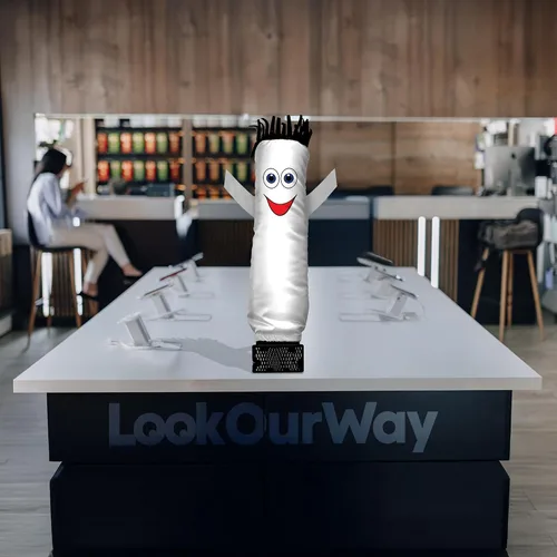 Miniatura 5 de LookOurWay Air Dancers Juego de Hombre de Tubo Inflable Mini - Tipo Inflable Ondulante Loco de 29" con Soplador para Publicidad de Escritorio