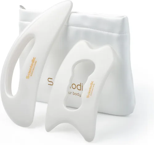 Miniatura 22 de Scienlodic Gua Sha - Herramienta de masaje con mango (resina), herramienta de raspado Guasha más grande para masaje de espalda, cuello, cara