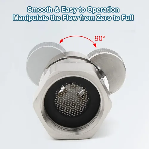 Miniatura 6 de Midanya Válvula de cierre de ducha de latón G1/2 pulgadas, válvula de control de flujo de agua, regulador de caudal para manguera de cabezal