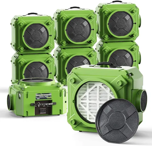 Miniatura 11 de AlorAir CleanShield HEPA 550 - Sistema de filtro HEPA de depurador de aire comercial resistente, cable de alimentación de 25 pies con extremo Azul
