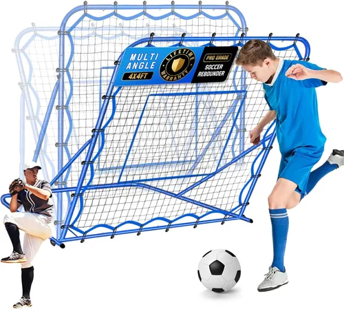 Soccer Baseball Rebounder Net, Soccer Goal Net, Volleyball Softball Rebound Pitchback Net Quick-Switch Angle Training for Control, Passing Practice,