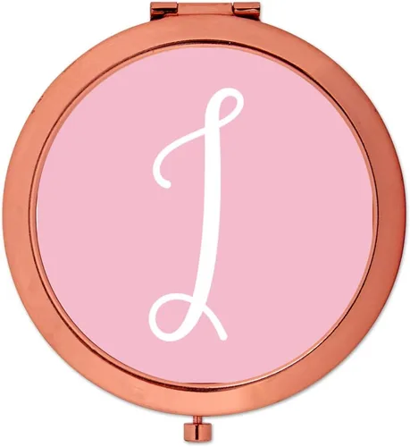 Miniatura 22 de Andaz Press Espejo compacto de oro rosa, regalo de boda de dama de honor, rosa rubor, paquete de 1, despedida de soltera, despedida de soltera, Maid