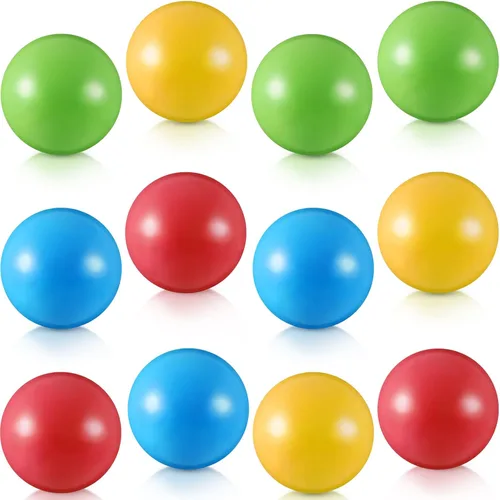 Civaner 12 bolas de repuesto de plástico multicolor pequeñas, bulldozer popper, bolas de juguete de 1.75 pulgadas, suaves a prueba de aplastamiento,