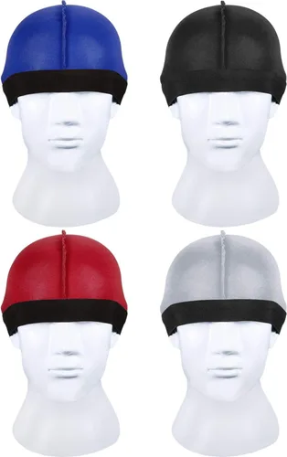 Miniatura 3 de 8 gorras de seda Durag con ondas elásticas para la cabeza, cola larga, correas anchas
