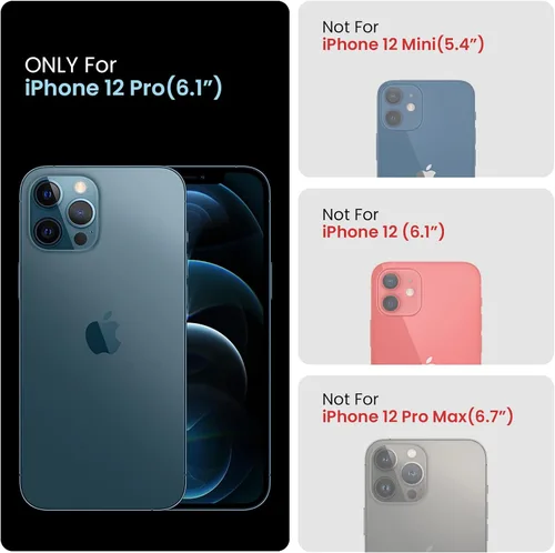 Miniatura 6 de FireNova Funda diseñada para iPhone 12 Pro, funda de silicona [protección de cámara] con forro de microfibra suave antiarañazos, 6.1 pulgadas