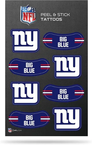 Miniatura 12 de Rico Industries NFL Footbal Peel & Stick Temporary Tattoos - Eye Black - Game Day Approved!