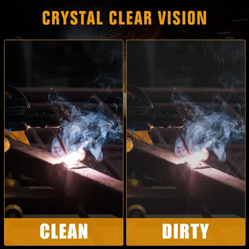 Miniatura 4 de TRQWH Paquete de 15/30 lentes de soldadura CLear de 2 x 4.25 pulgadas, lente de repuesto para casco de soldadura transparente para oscurecimiento