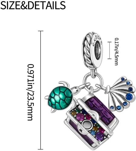 Miniatura 142 de Pandach Dijes colgantes de plata de ley 925 para pulseras y collares, dijes colgantes de Madonna con cuentas de girasol, joyería para mujer