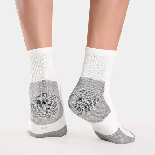 Miniatura 5 de WANDER - 8 pares de calcetines deportivos de algodón para hombres y mujeres, gruesos y acolchados, para correr, altura al tobillo, tallas 7-9 9-12