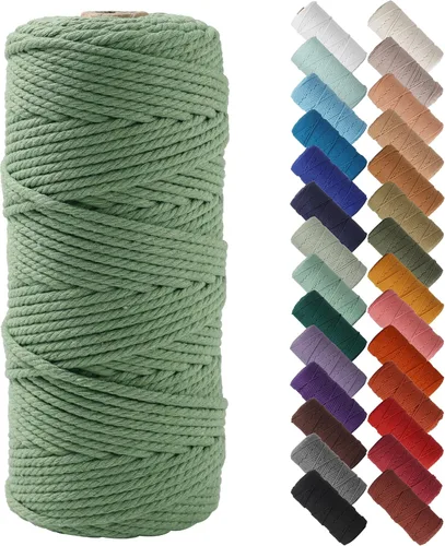 Miniatura 74 de NOANTA - Cuerda de macramé color beige natural, 1/8 pulgadas (3 mm) x 109 yardas (100 metros), cuerda de algodón colorido para colgar en la pared