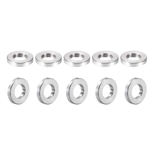 uxcell 10 unids redondo aluminio separador columna separador 0.122x0.236x0.039 in (IDxODxH) para Drone FPV Quadcopter Racing RC multirotors piezas