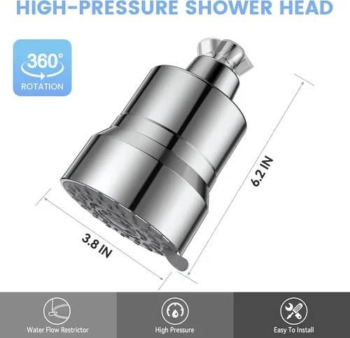Miniatura 6 de Cabezal de ducha filtrado, cabezal de ducha de alta presión de 3 modos con cartucho de filtro de ducha de agua dura de 15 etapas para eliminar