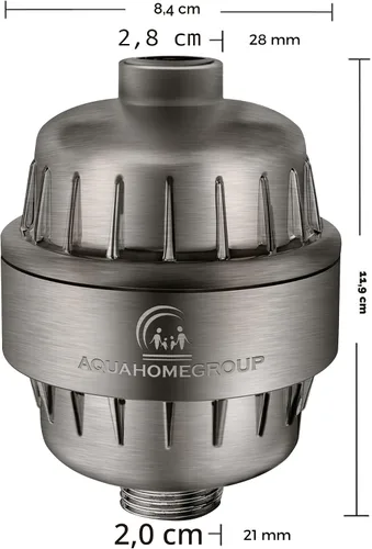Miniatura 6 de AquaHomeGroup Filtro de cabezal de ducha de 20 etapas con vitamina C E A para agua dura, filtro de alto rendimiento para eliminar el cloro