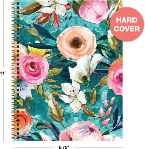 Miniatura 11 de Cuaderno de espiral de moda de 8.5 x 11 pulgadas, paquete de 3, 120 páginas, rayas universitarias (sólido)
