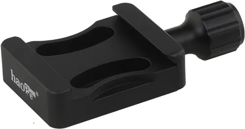 Miniatura 3 de Haoge CP-20 - Soporte de adaptador de abrazadera de tornillo con tres pares de agujeros de 0.787 in para sistema de soporte de bricolaje con placas
