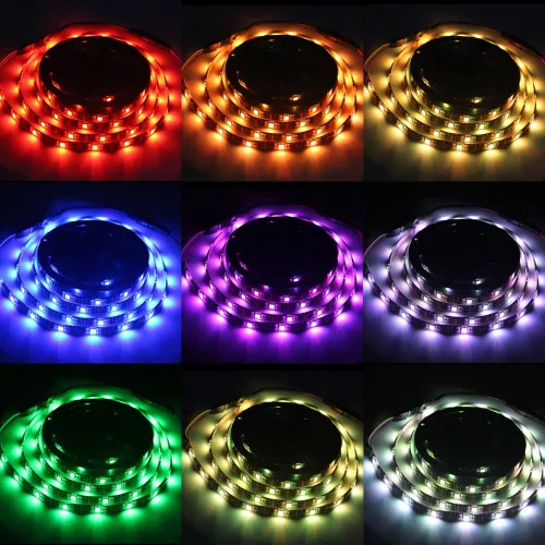 Miniatura 6 de RGB SMD 5050 luces LED en tira a batería con control remoto, impermeable, flexible, lazo de luces LED.