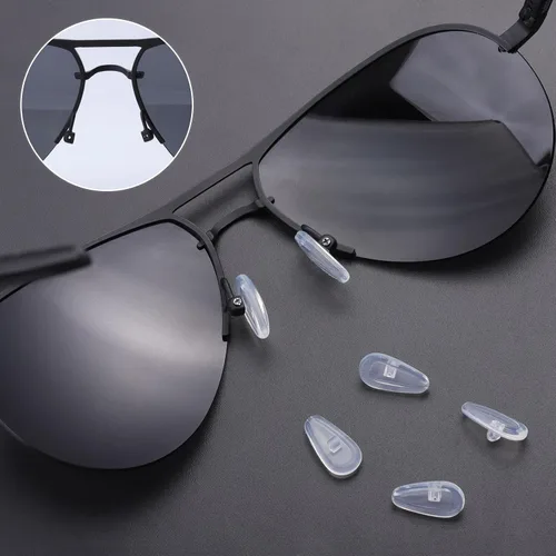 Miniatura 5 de OOWLIT 5 pares de almohadillas transparentes para la nariz compatibles con Oakley Tincup OX3184/Conductor 6 OO4106/Conductor 8 OO4107/Savitar OO6047