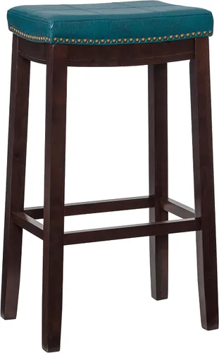 Miniatura 19 de Linon Claridge Taburete de mostrador, negro, 26 x 18 x 12.75 pulgadas