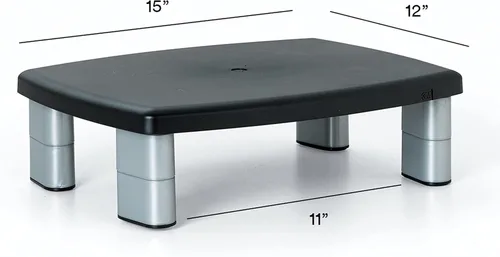Miniatura 9 de Soporte ajustable para monitor 3M, altura ajustable de 1 pulgada a 5 7/8 pulgadas, sostiene 80 libras, 11 pulgadas de espacio entre columnas