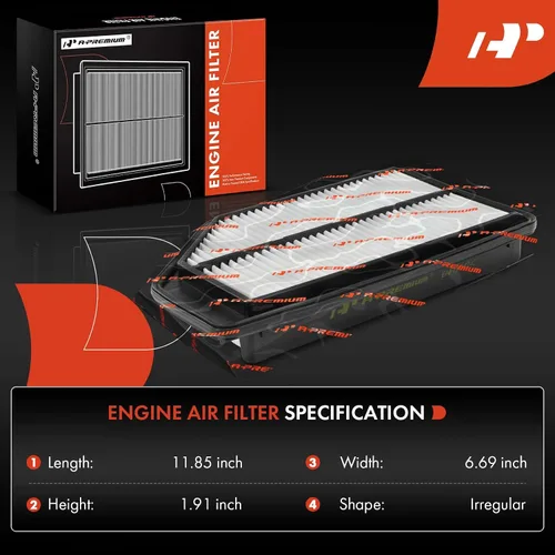 Miniatura 2 de A-Premium Filtro de aire de motor compatible con Honda Odyssey 3.5L 2011 2012 2013 2014 2015 2016 2017