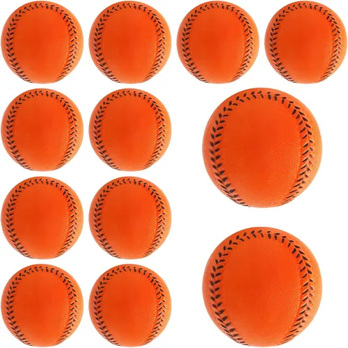 Miniatura 8 de Pelotas de béisbol suaves, paquete de 12 pelotas de béisbol de espuma de tamaño reglamentario para lanzar, atrapar y practicar bateo suave y seguro