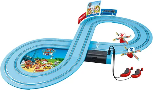 Miniatura 2 de Carrera First Paw Patrol - Pista de Carreras de Autos con Ranura - Incluye 2 Autos: Chase y Marshall - Juego de Carreras para Principiantes a