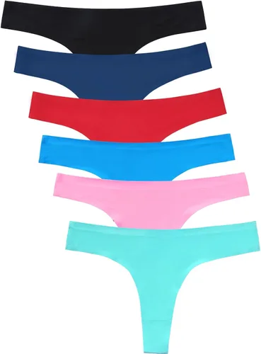 Miniatura 5 de Wealurre Tanga de microfibra de cintura baja para mujer sin costuras invisible