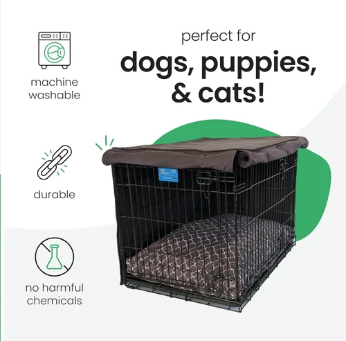 Miniatura 3 de Molly Mutt I'm a Realist - Funda para jaula de perro, funda de lona 100% algodón con 2 paneles enrollables, ideal para jaula de perro o gato, Soy