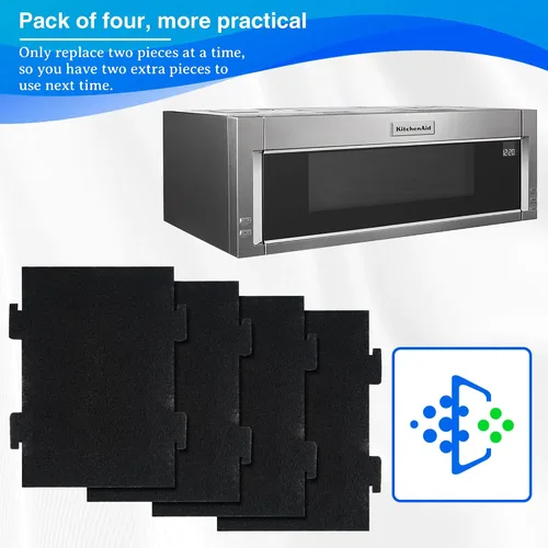 Miniatura 5 de Filtros de carbón activado para horno de microondas compatibles con Kitchen Aid Modelo de bajo perfil KMLS311HBL y Whirlpool Over The Range