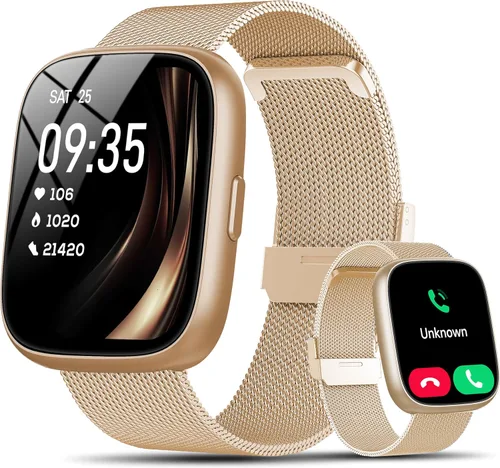 Reloj inteligente para mujer con Alexa integrado, pantalla táctil HD de 1.83 pulgadas, rastreador de actividad física con llamadas Bluetooth,