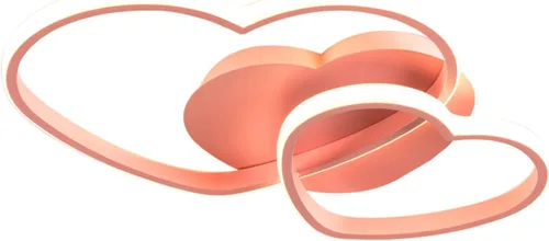Miniatura 7 de YIYIBYUS Morden - Lámpara LED de techo con forma de corazón para dormitorio, lámpara acrílica con control remoto, lámpara de techo de dibujos