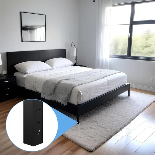 Miniatura 6 de MorningRo Paquete de 4 elevadores de cama de metal para dormitorio, 3.15 pulgadas de diámetro, cuadrados de acero al carbono, para muebles, mesa