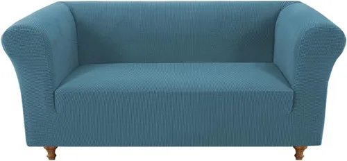 Miniatura 11 de Funda elástica Chesterfield para sofá, funda de tela jacquard para sofá biplaza de 2 cojines, protector de muebles antideslizante resistente a