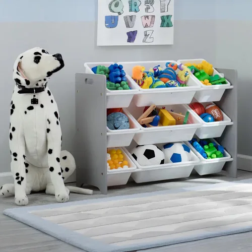 Miniatura 6 de Organizador Delta Children MySize 9 de juguetes, de plástico, gris