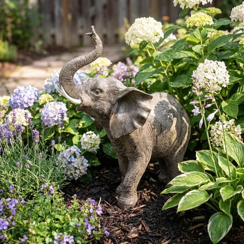 Miniatura 7 de Seraphic Estatua de Elefante Africano Grande de 13", Regalos para Mujeres, Escultura de Decoración de Elefante Grande con Trompa Levantada