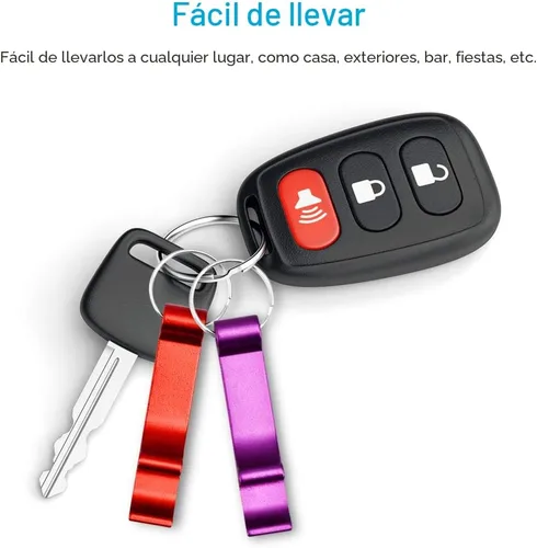 Miniatura 4 de Mcyye 6 piezas abrebotellas de cerveza Mcyye coloridos, abrebotellas de llavero de metal premium, abrebotellas de bebidas para hombres, mujeres