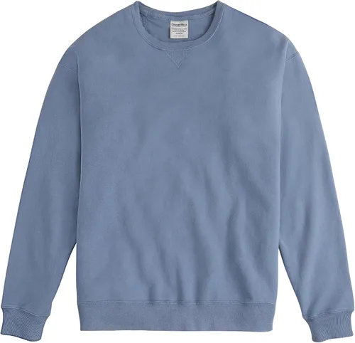 Miniatura 4 de Hanes Originals - Sudadera de vellón con cuello redondo para hombre, prenda teñida, sin botones