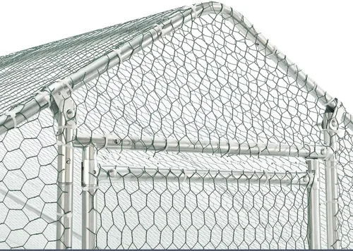 Miniatura 6 de Jaula grande de metal para gallinero, gallinero galvanizado, jaula de gallina de alambre galvanizado, jaulas de conejos con cubierta impermeable