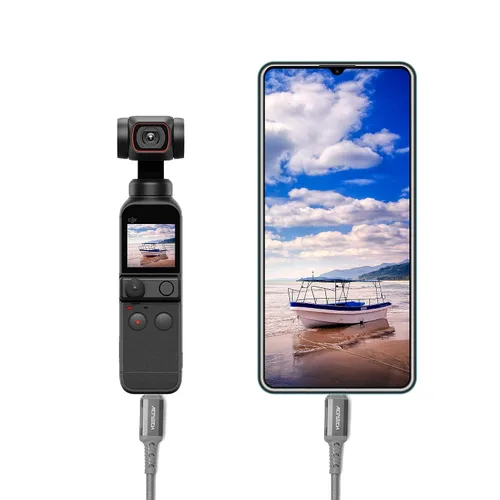 Miniatura 8 de VCUTECH Cable USB C tipo C a USB C de 1.1 pies/13.8 in para DJI Mini 3 Pro/Mini 2/Air 2/Air 2S/Mavic Air 2 Control remoto Zhiyun Gimbal Cable